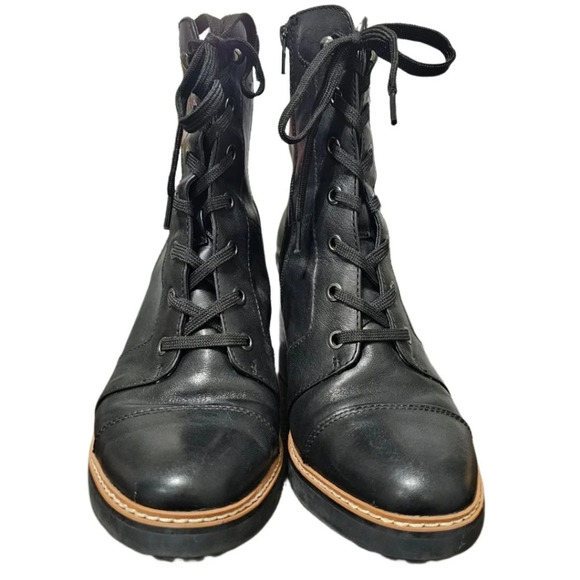 Naturalizer Camden Leather Combat Booties - Picture 3 of 9
